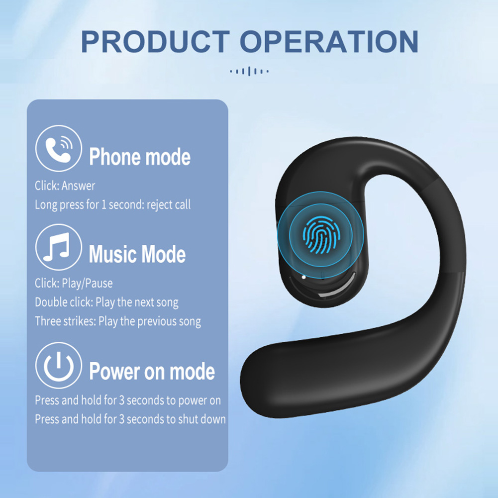 Sports Earphone Hook - Ear Hook Business Earphone Bluetooth-Compatible 5.4