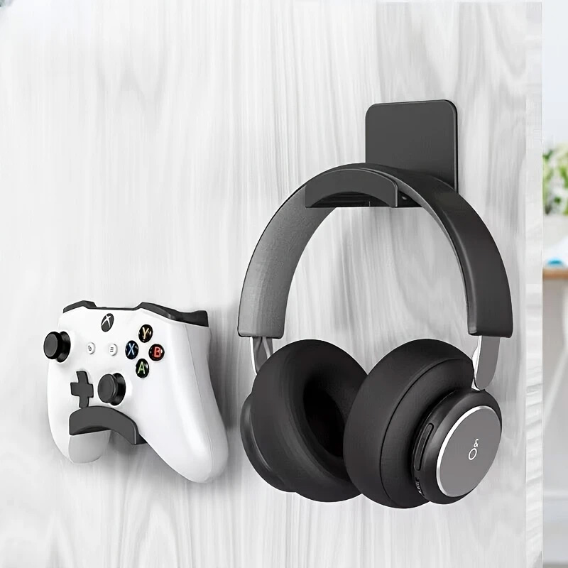 4Pcs Black Adhesive Headphone  - Headphone Stand Desk ulasan dan harga
