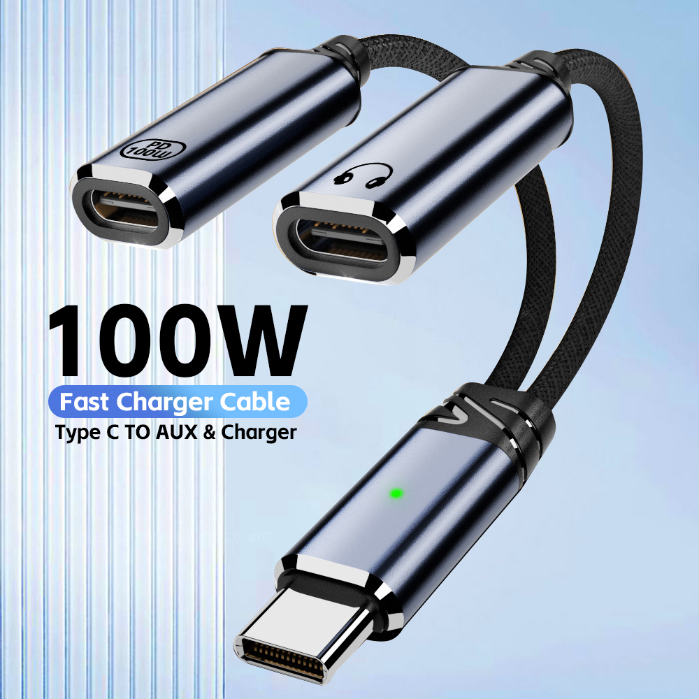 USB C Splitter 2 in 1 Headphon - Earphone Splitter Jack ulasan dan harga