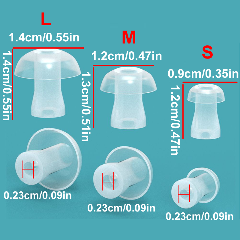100pcs  Ear Cap Cushion for He - Silicone Ear Tip Replacement ulasan dan harga