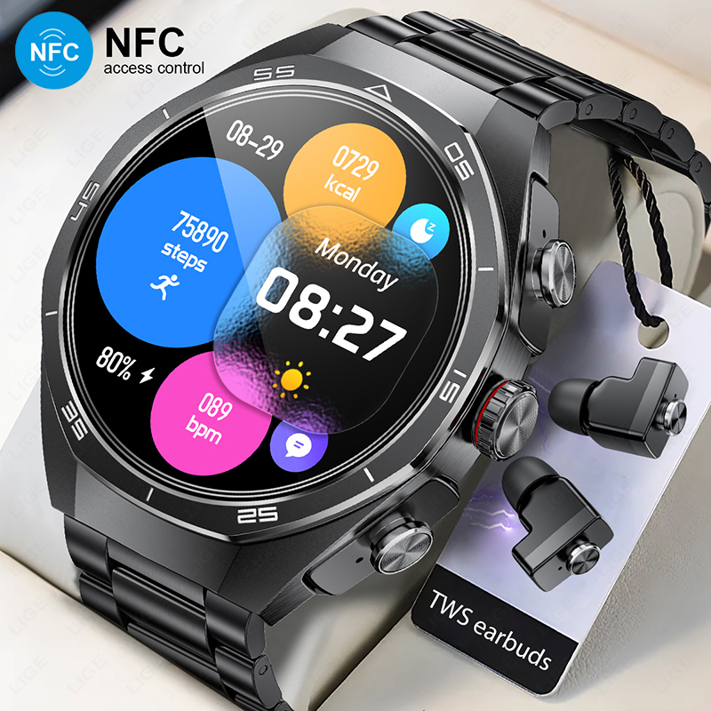 TWS Music Watches Earbuds Smar - Earbuds Charging Case ulasan dan harga