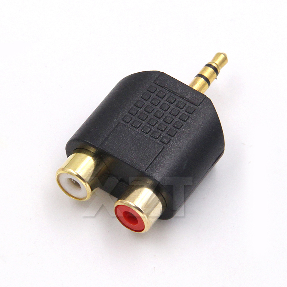 3.5mm Stereo Male To 2 RCA Fem - Earphone Splitter Jack ulasan dan harga