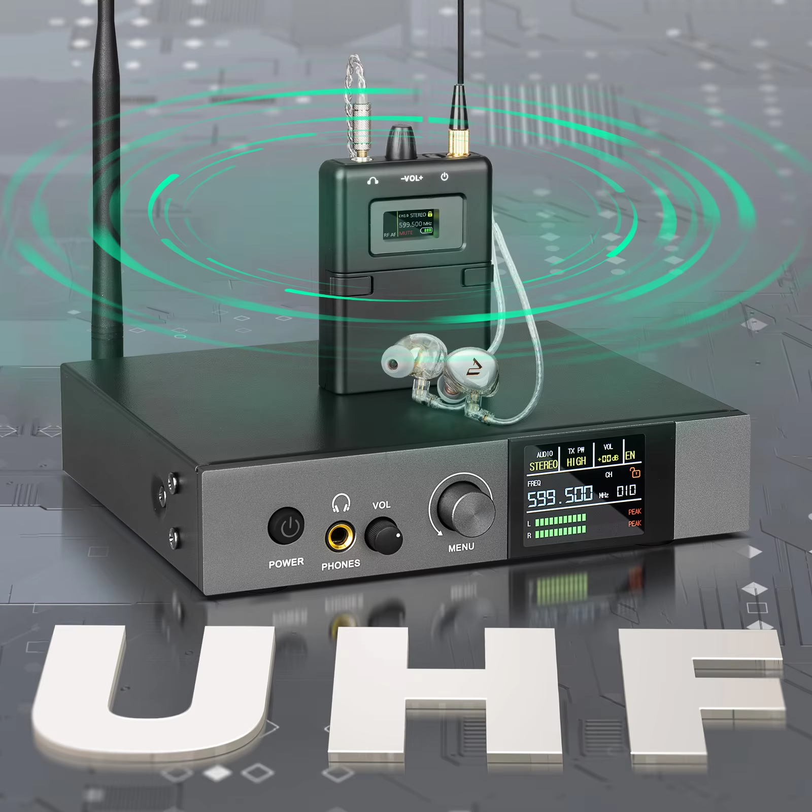 590-599mhz stereo IEM UHF Stag - In Ear Monitor Iem ulasan dan harga