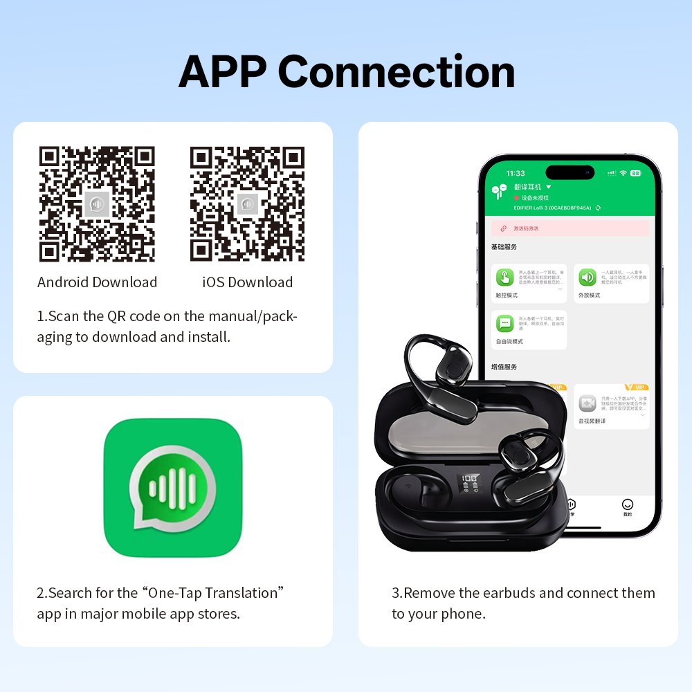 MSAI T23 AI Translator Earbuds - Earbuds Charging Case ulasan dan harga