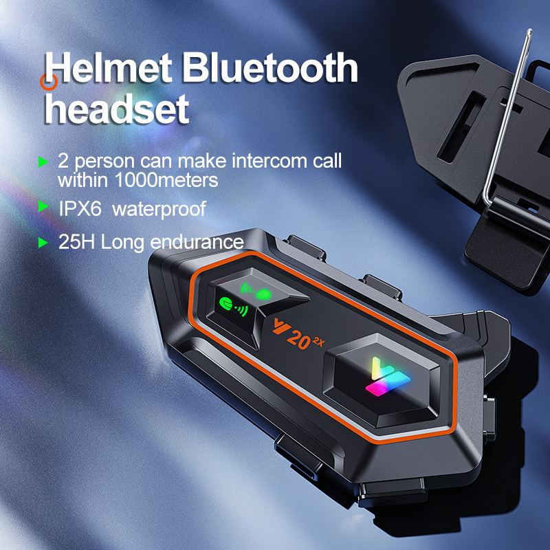 Y20 2X Motorcycle Helmet Inter - Bluetooth Headset On Ear ulasan dan harga