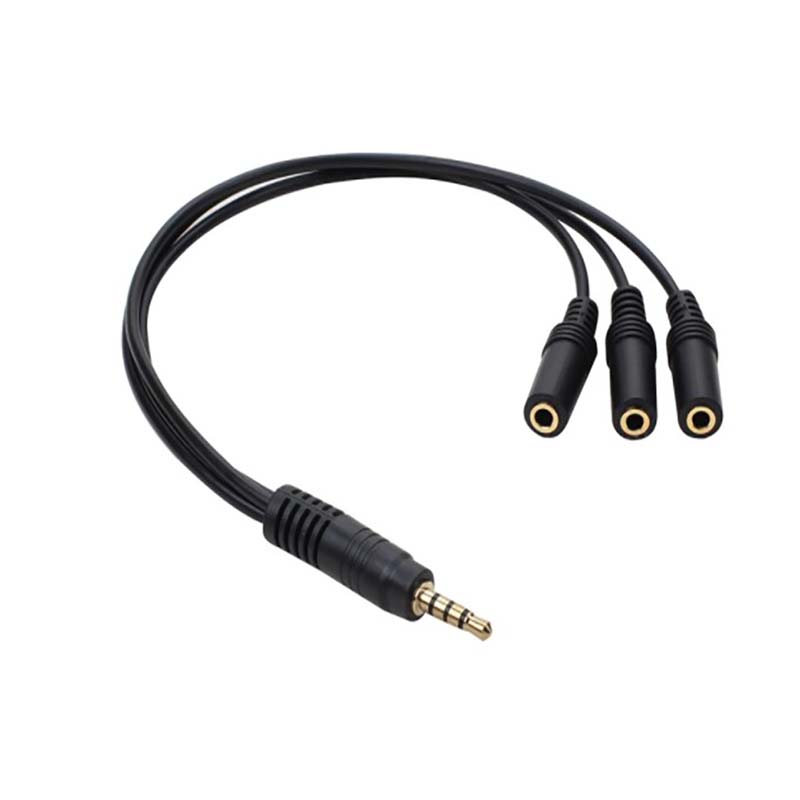【C】3.5mm 3-Way Port Aux Audio  - Earphone Splitter Jack ulasan dan harga