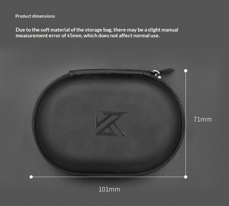 KZ Earphone Storage Case Oval  - Headphone Case Hard ulasan dan harga