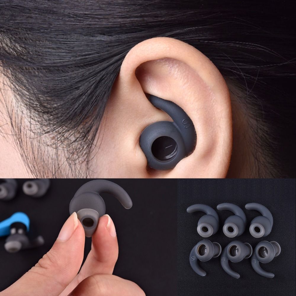 3 Pairs S/M/L In-ear Sports He - Sports Earphone Hook ulasan dan harga