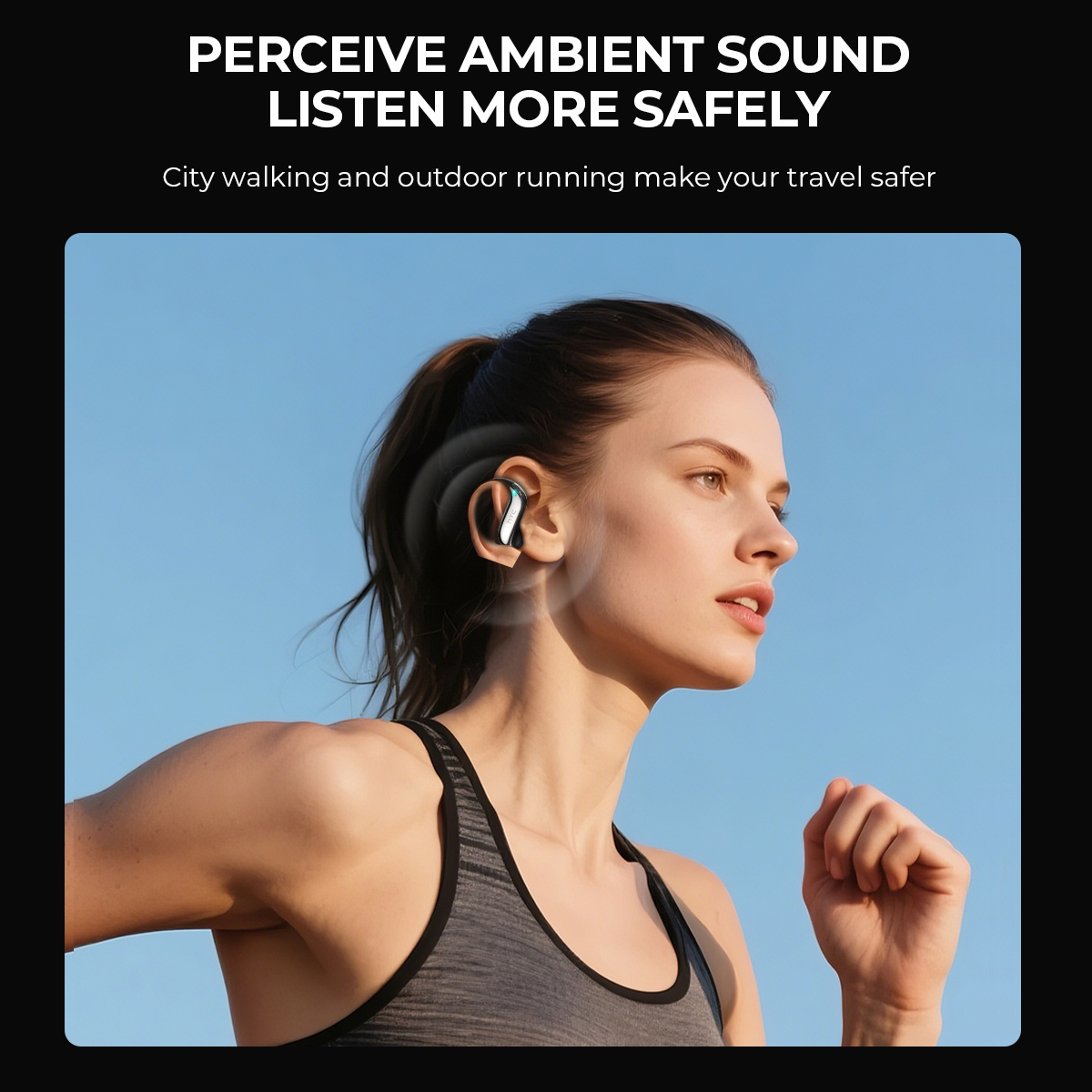 Open-ear Bluetooth Headphones  - Earbuds Charging Case ulasan dan harga