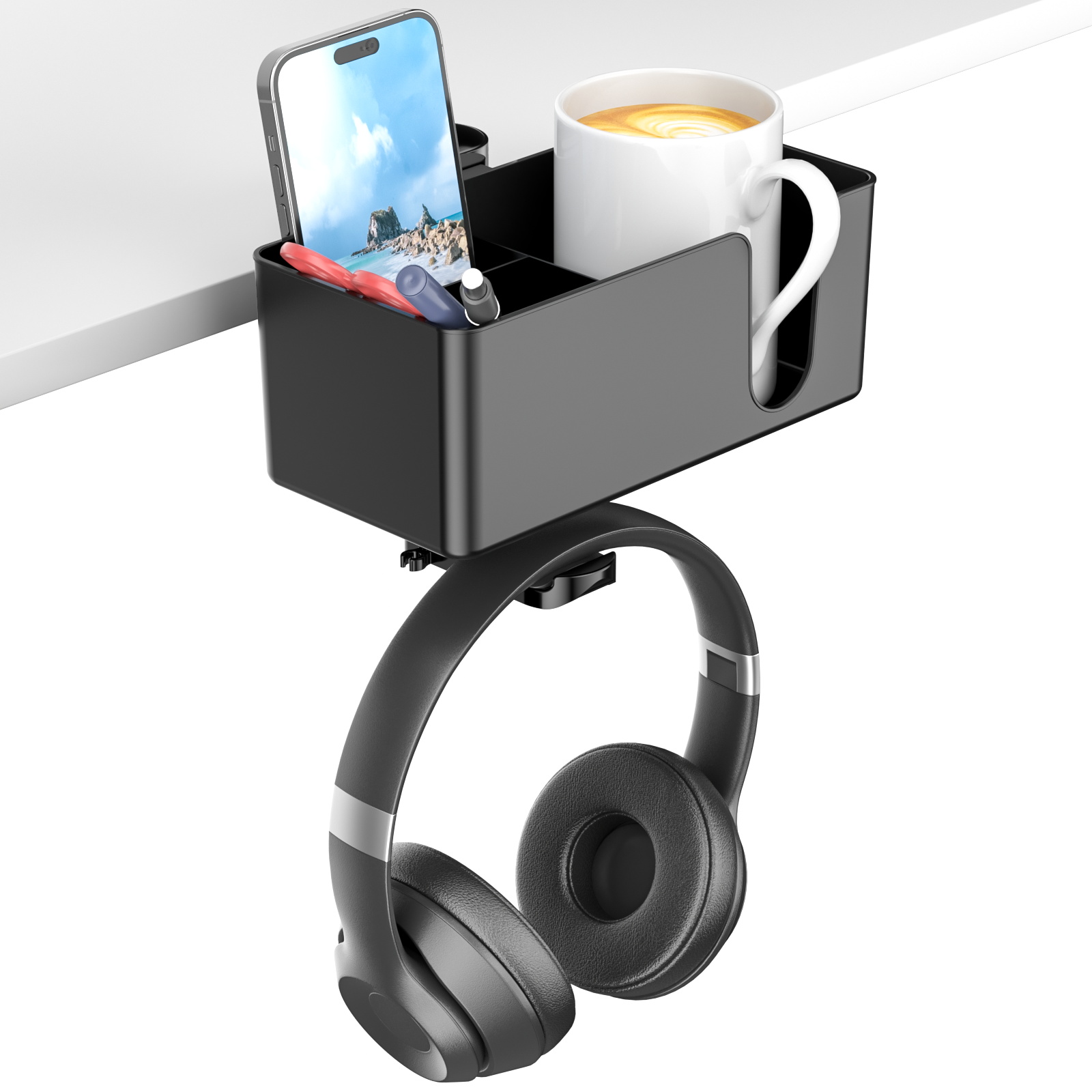 4 in 1 Desk Headphone Hanger C - Headphone Stand Desk ulasan dan harga
