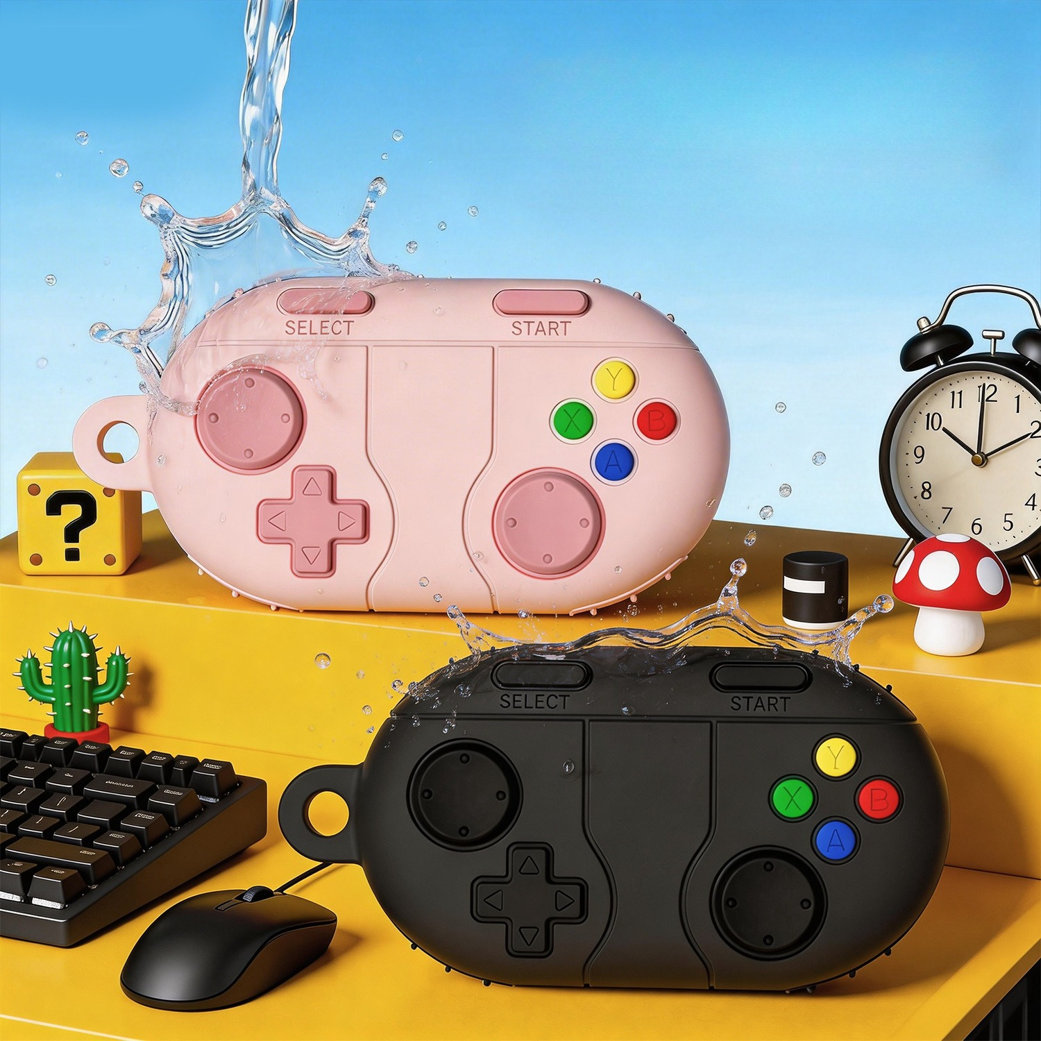 Vintage Silicone Game Style Ca - Earbuds Charging Case ulasan dan harga