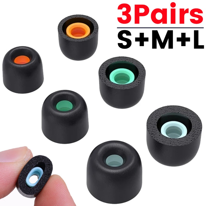 Soft Memory Foam Eartips for S - Earphone Foam Tip ulasan dan harga