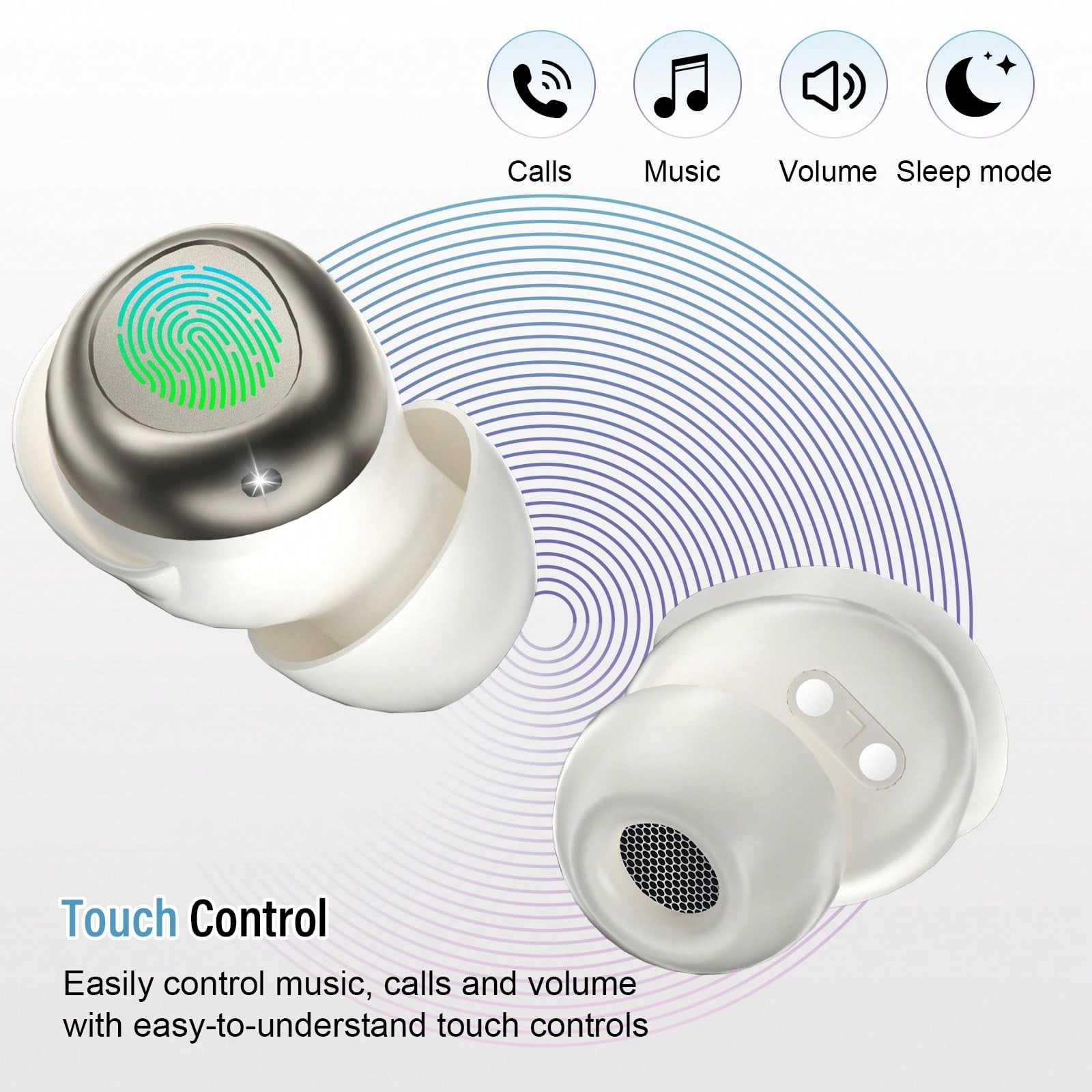Sleep Earbuds Bluetooth 5.4 In - Earbuds Charging Case ulasan dan harga