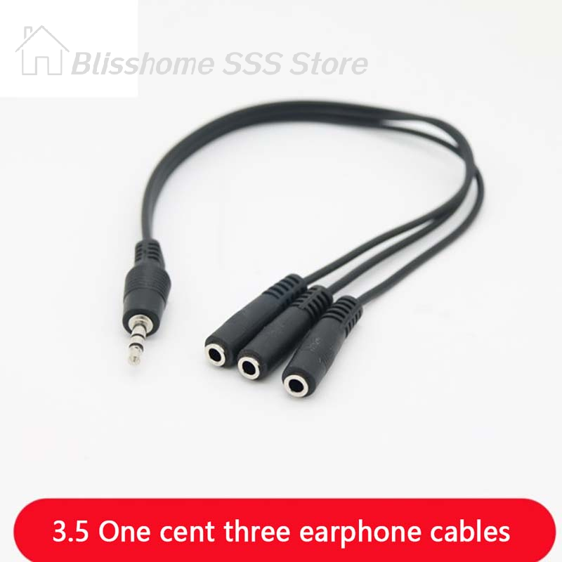 【S】3.5mm 3 Way Port Aux Multi  - Earphone Splitter Jack ulasan dan harga