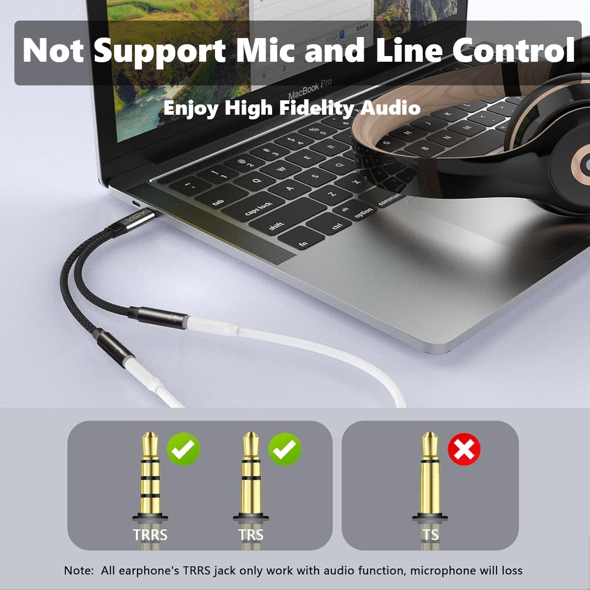 USB C To Dual 3.5mm Female Hea - Earphone Splitter Jack ulasan dan harga