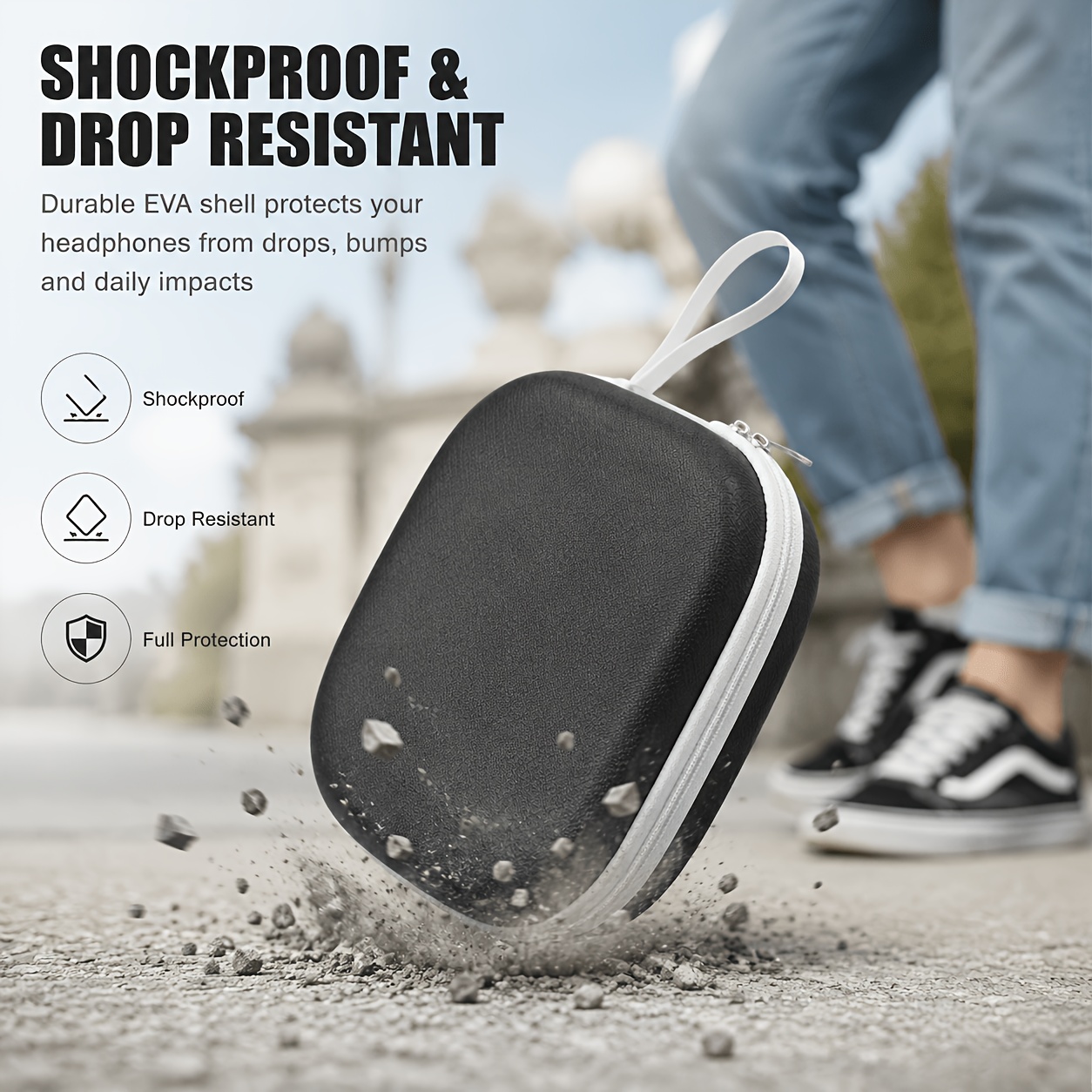 Portable Headphone Storage Cas - Headphone Case Hard ulasan dan harga