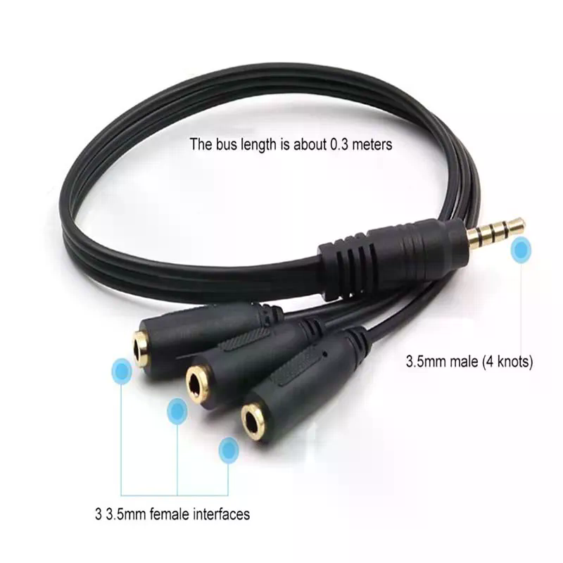 3.5mm 3 3.5mm 1 3 Adapter Way  - Earphone Splitter Jack ulasan dan harga