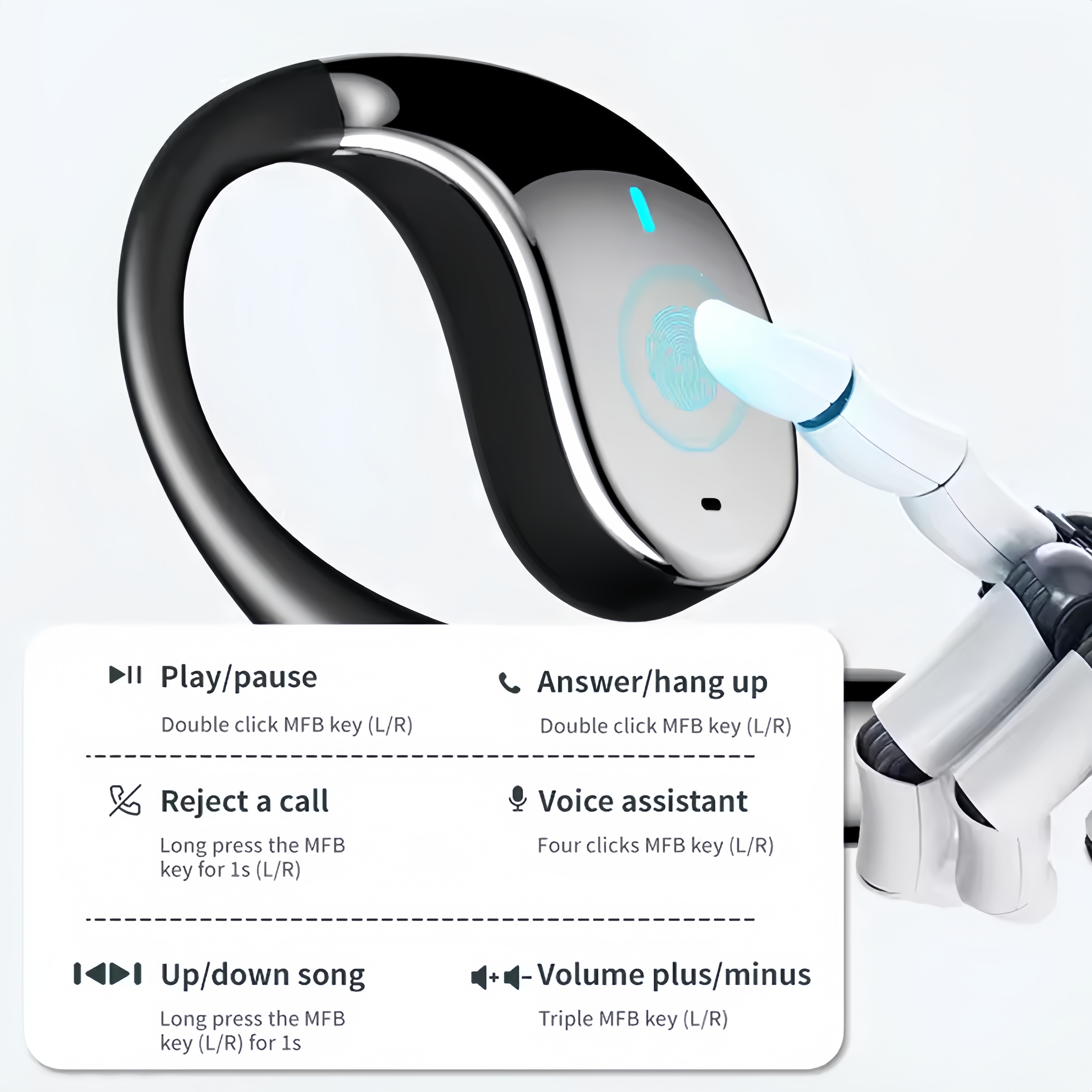 2026 New AI Translation Earbud - Bluetooth Headset On Ear ulasan dan harga