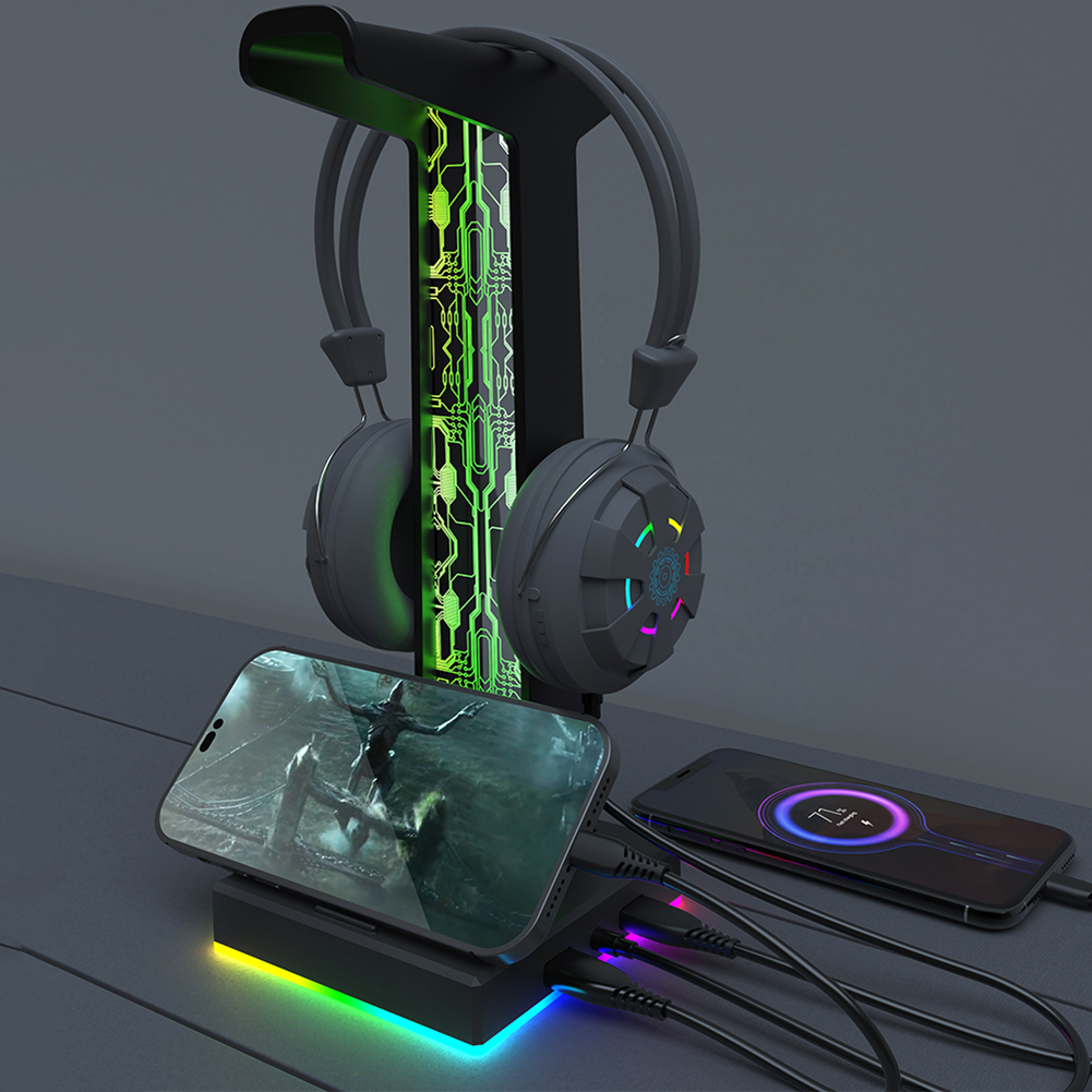 RGB Gaming Headphone Stand Dua - Gaming Headset Rgb ulasan dan harga