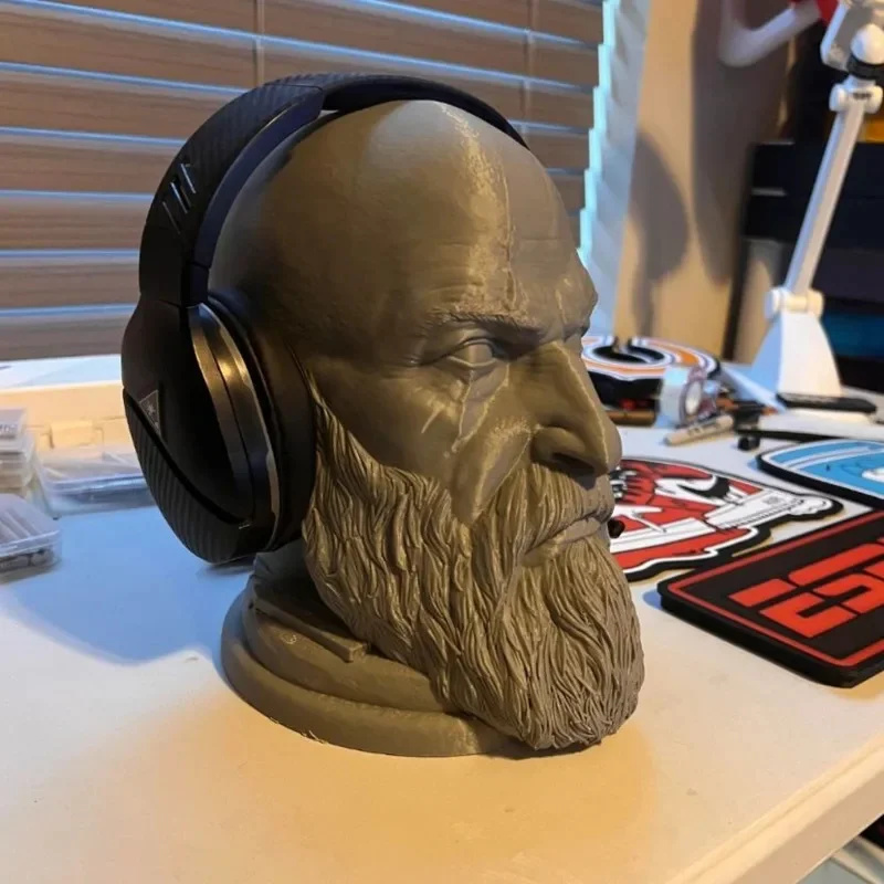God Of War Kratos Statue Headp - Headphone Stand Desk ulasan dan harga