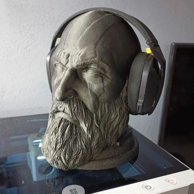 God Of War Kratos Statue Headp - Headphone Stand Desk ulasan dan harga